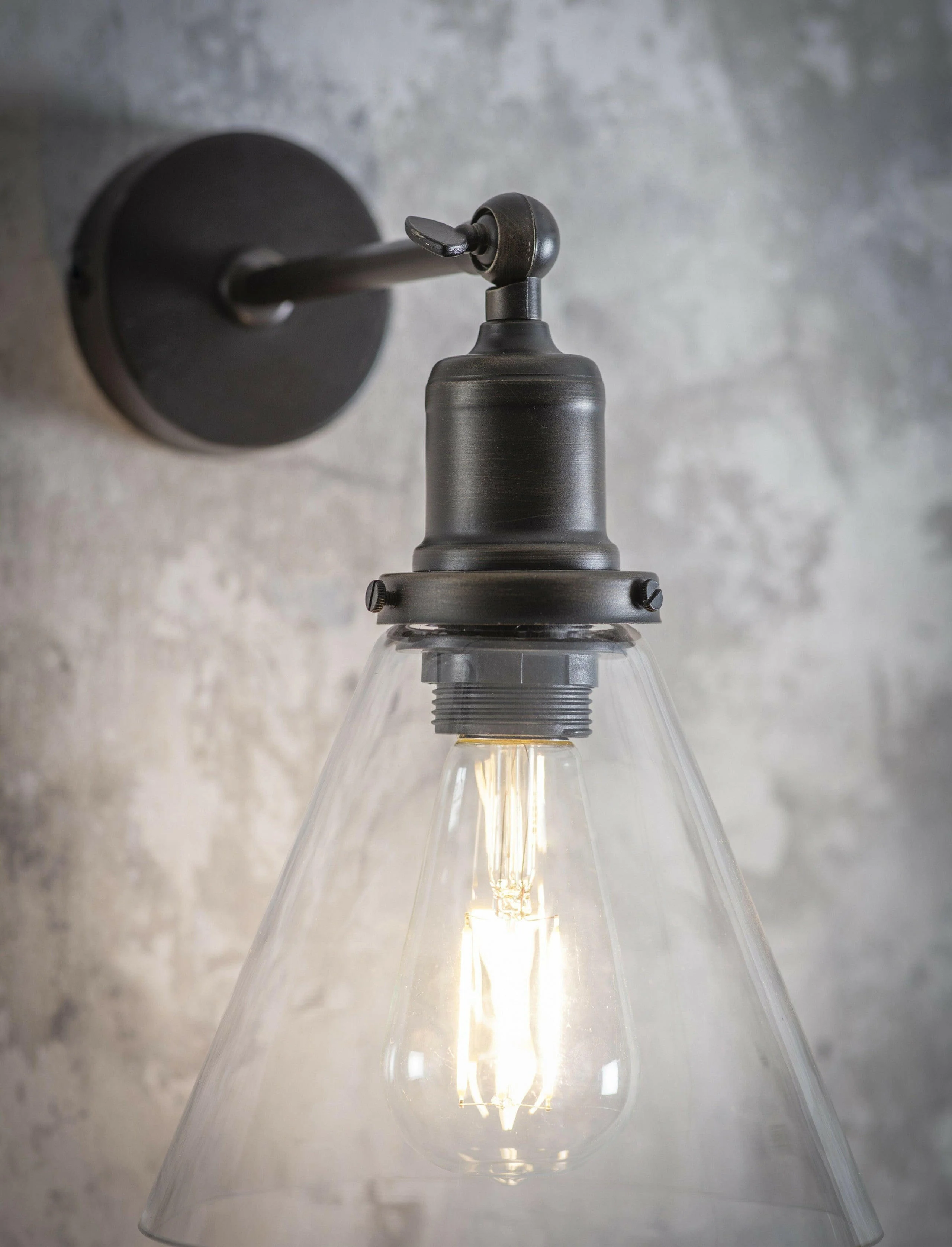 Hoxton Cone Wall Light - Antique Bronze - Image 2