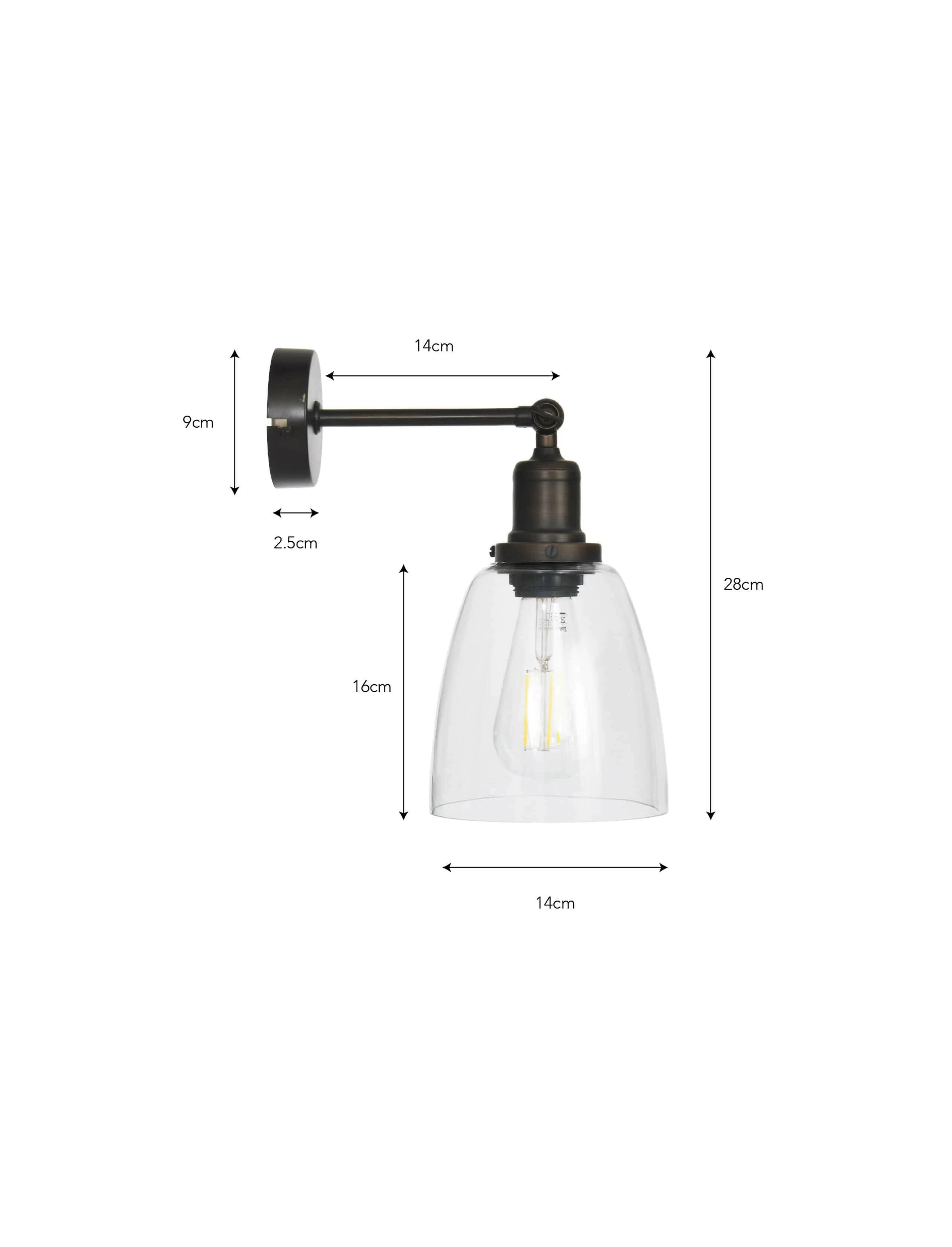 Hoxton Dome Wall Light - Antique Bronze - Image 4