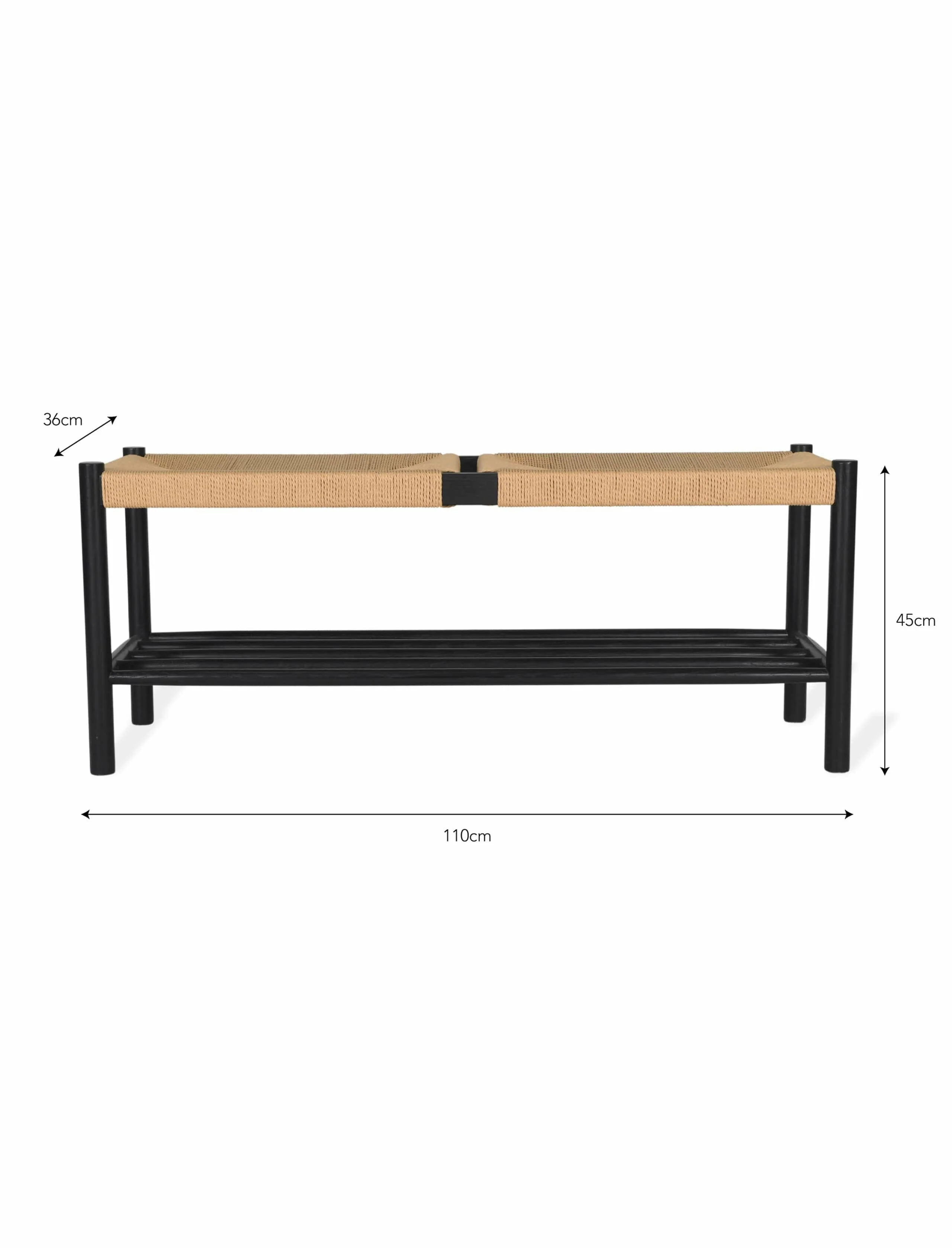 Longworth Hallway Bench - Black - Image 6