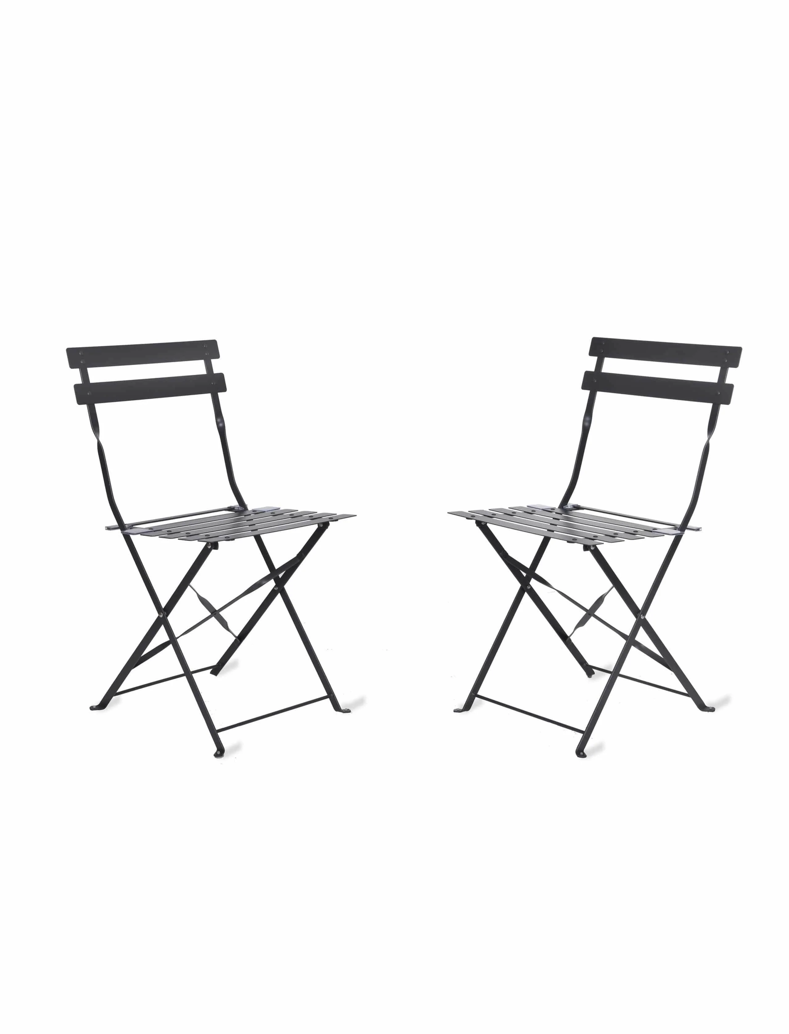 Pair of Bistro Chairs - Carbon - Image 3