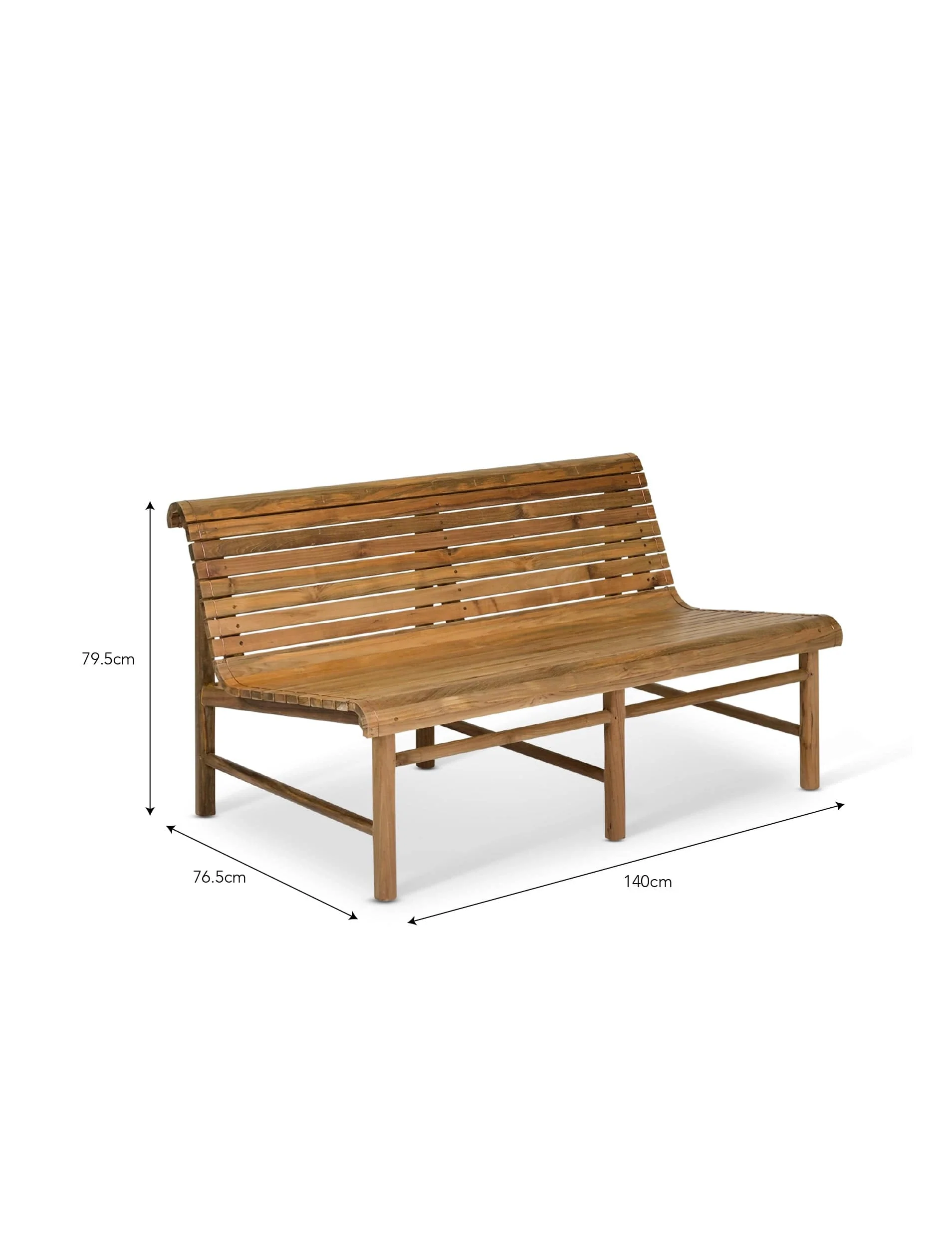 Station Bench Double Natural - Image 3