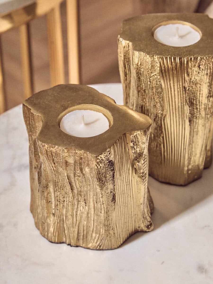 Akola Set Of Two Gold Tealight Holders - Image 13