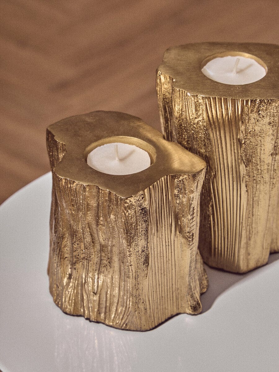 Akola Set Of Two Gold Tealight Holders - Image 17