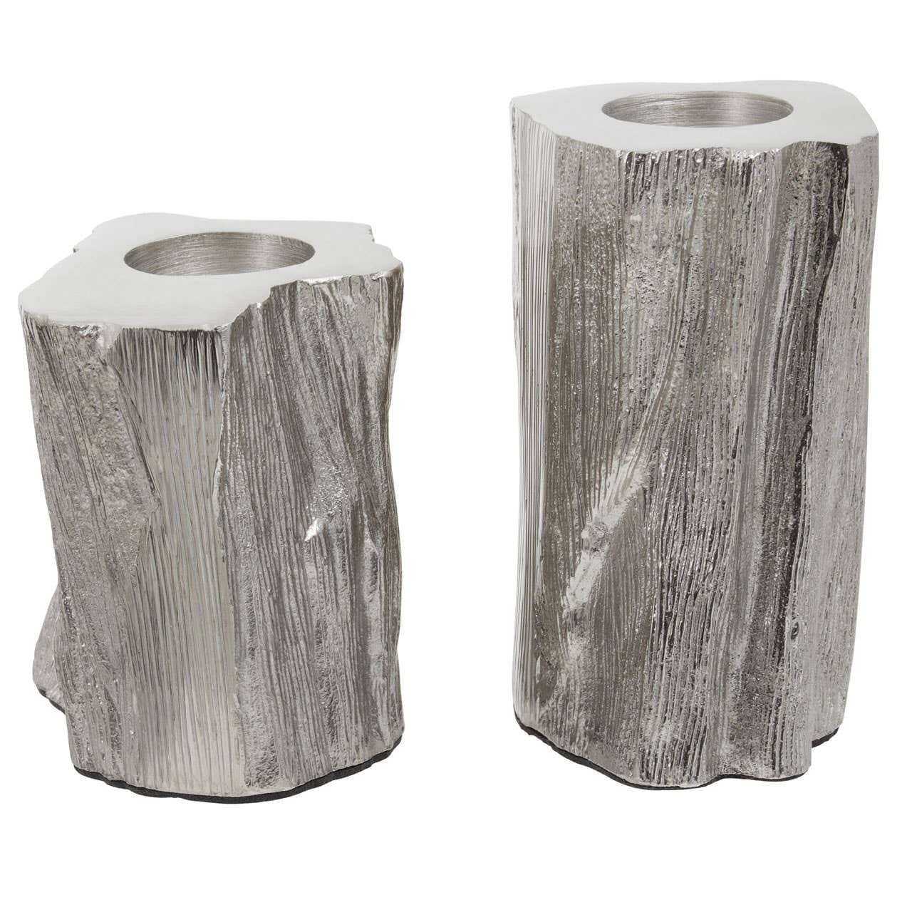 Akola Set Of Two Silver Tealight Holders - Image 3