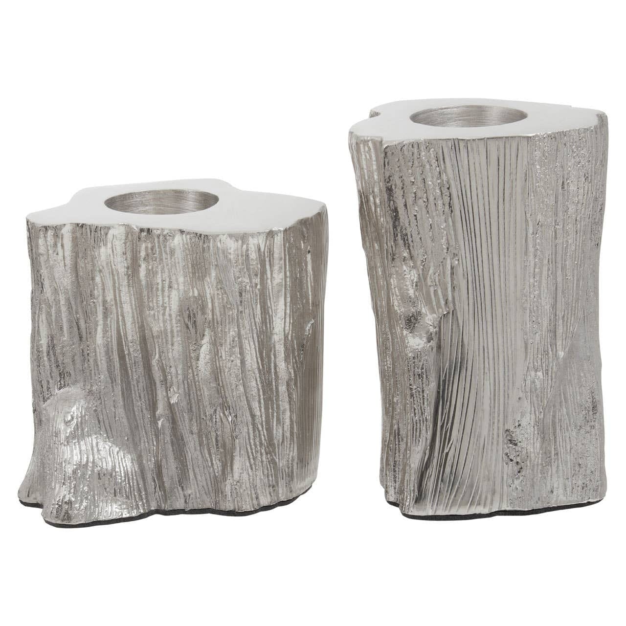 Akola Set Of Two Silver Tealight Holders - Image 4