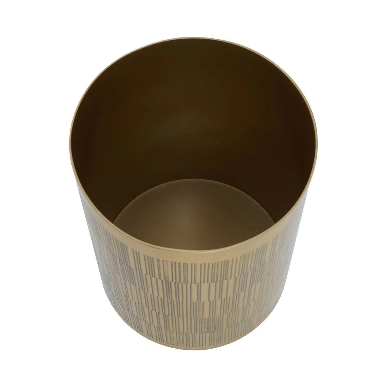 Allegra Gold Finish Aluminium Round Waste Bin - Image 3