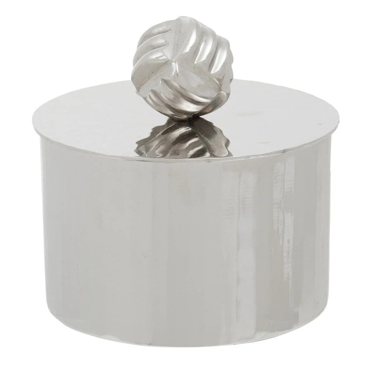 Amreli Small Vertical Textured Silver Metal Trinket Box