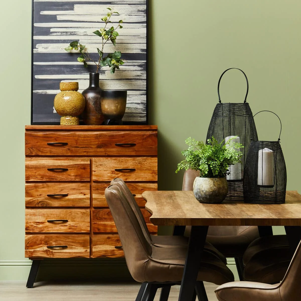 Astratto Black and Natural Canvas Wall Art - Image 6