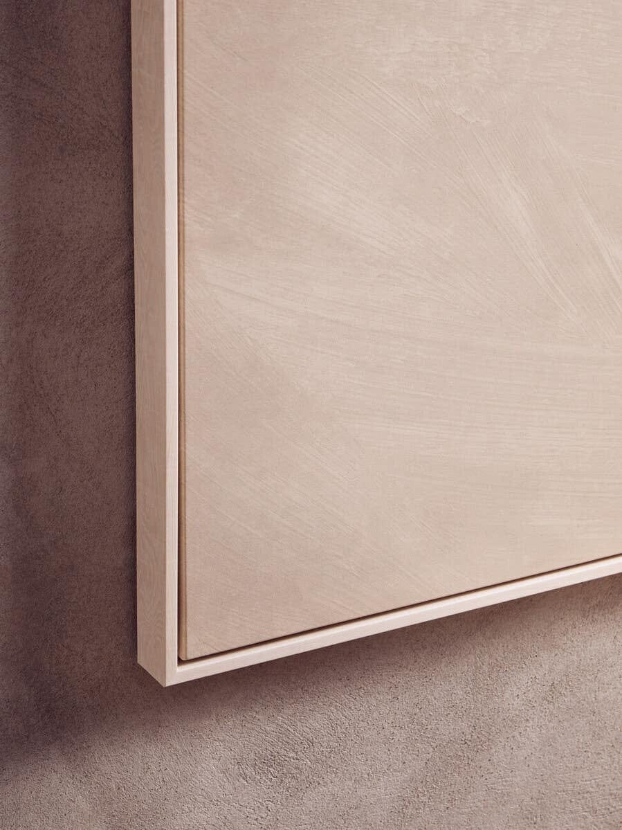 Astratto Canvas Natural and White Textured Plaster Wall Art - Image 5