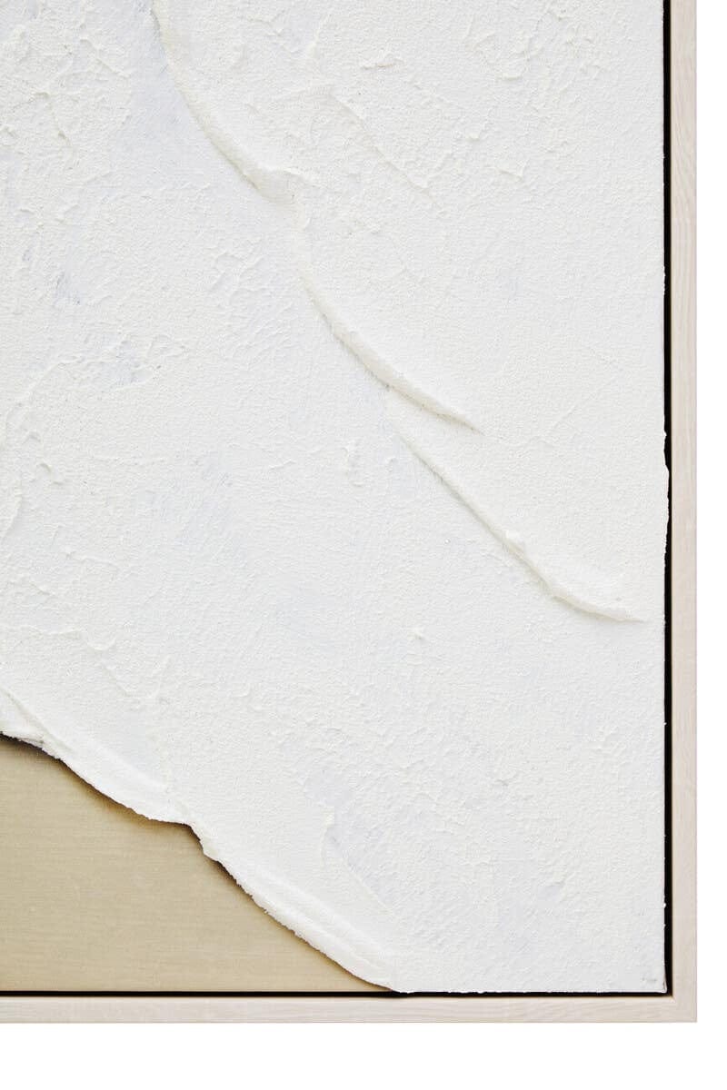Astratto Canvas Natural and White Textured Plaster Wall Art - Image 8