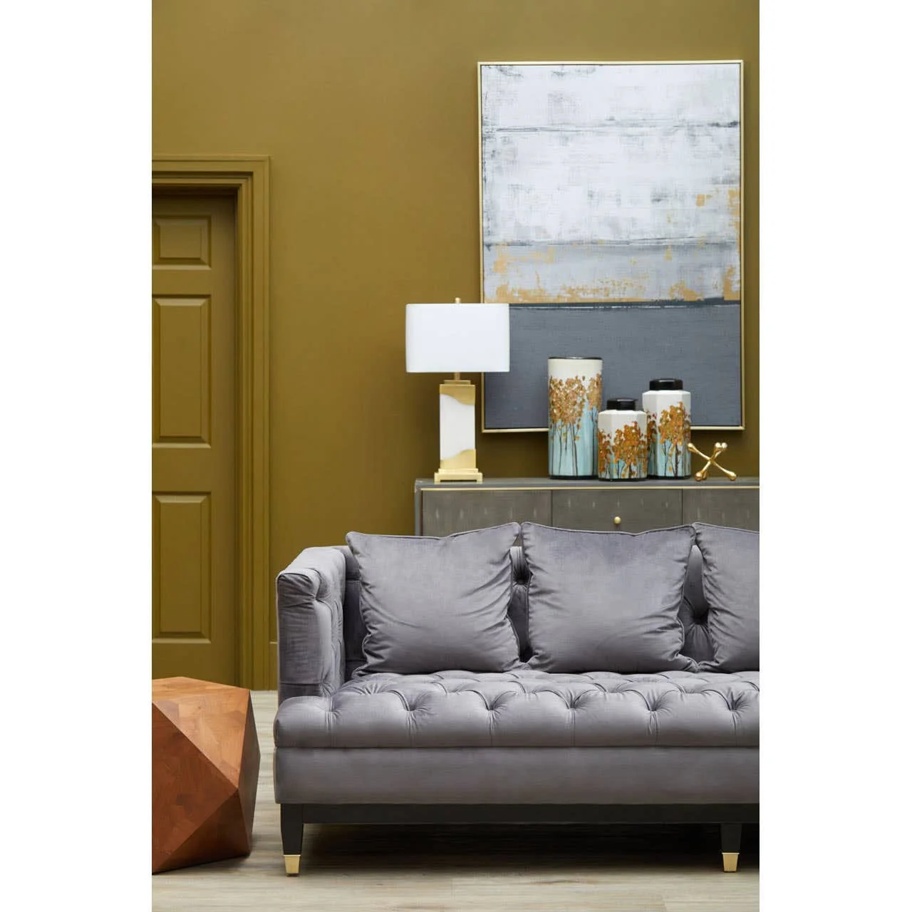 Astratto Grey and Gold Foil Wall Art - Image 13