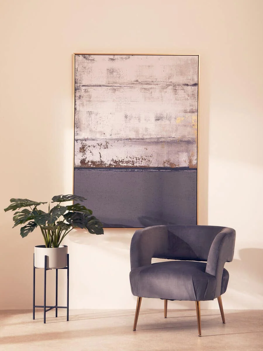 Astratto Grey and Gold Foil Wall Art - Image 17