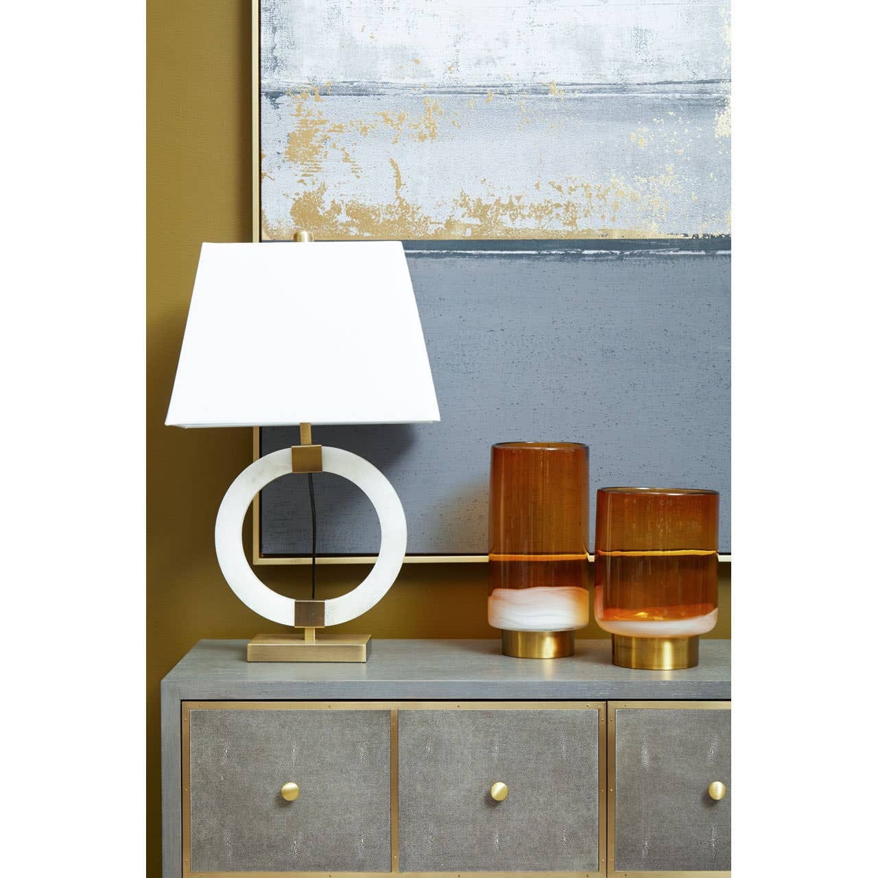 Astratto Grey and Gold Foil Wall Art - Image 7
