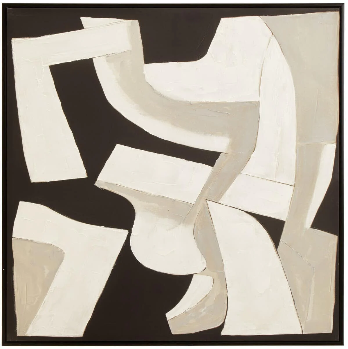 Astratto Monochrome Abstract Textured Wall Art