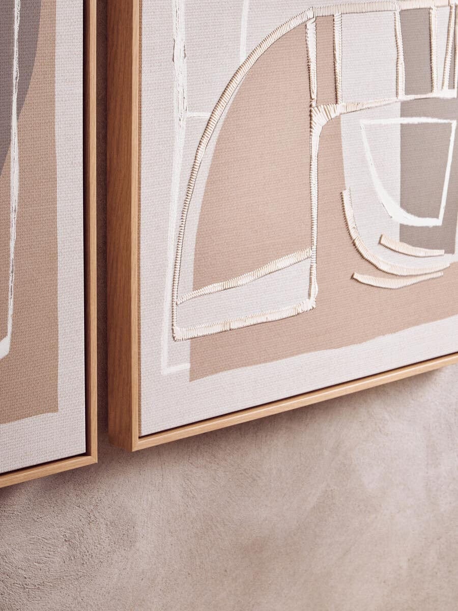 Astratto Set of 2 Neutral Abstract Canvas Wall Art - Image 7