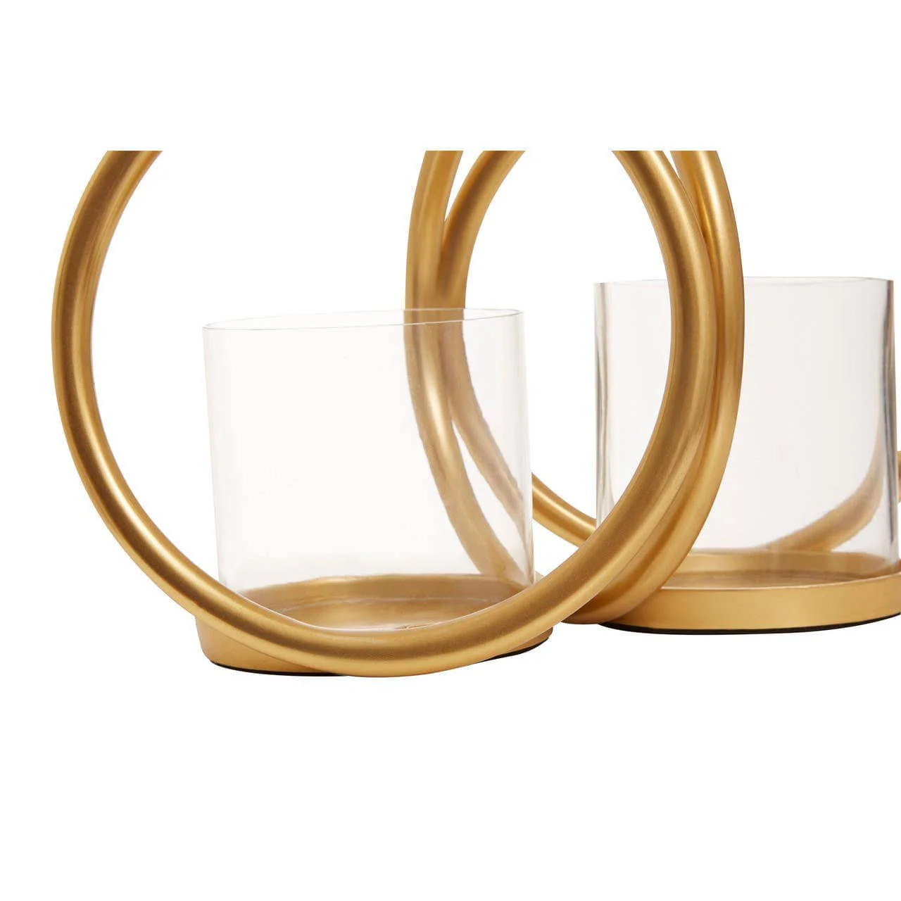 Aura Small Gold Finish Double Candle Holder. - Image 7