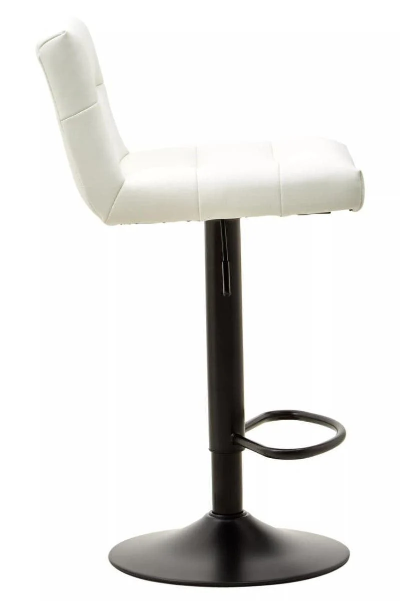 Baina White Leather Effect Bar Stool - Image 3