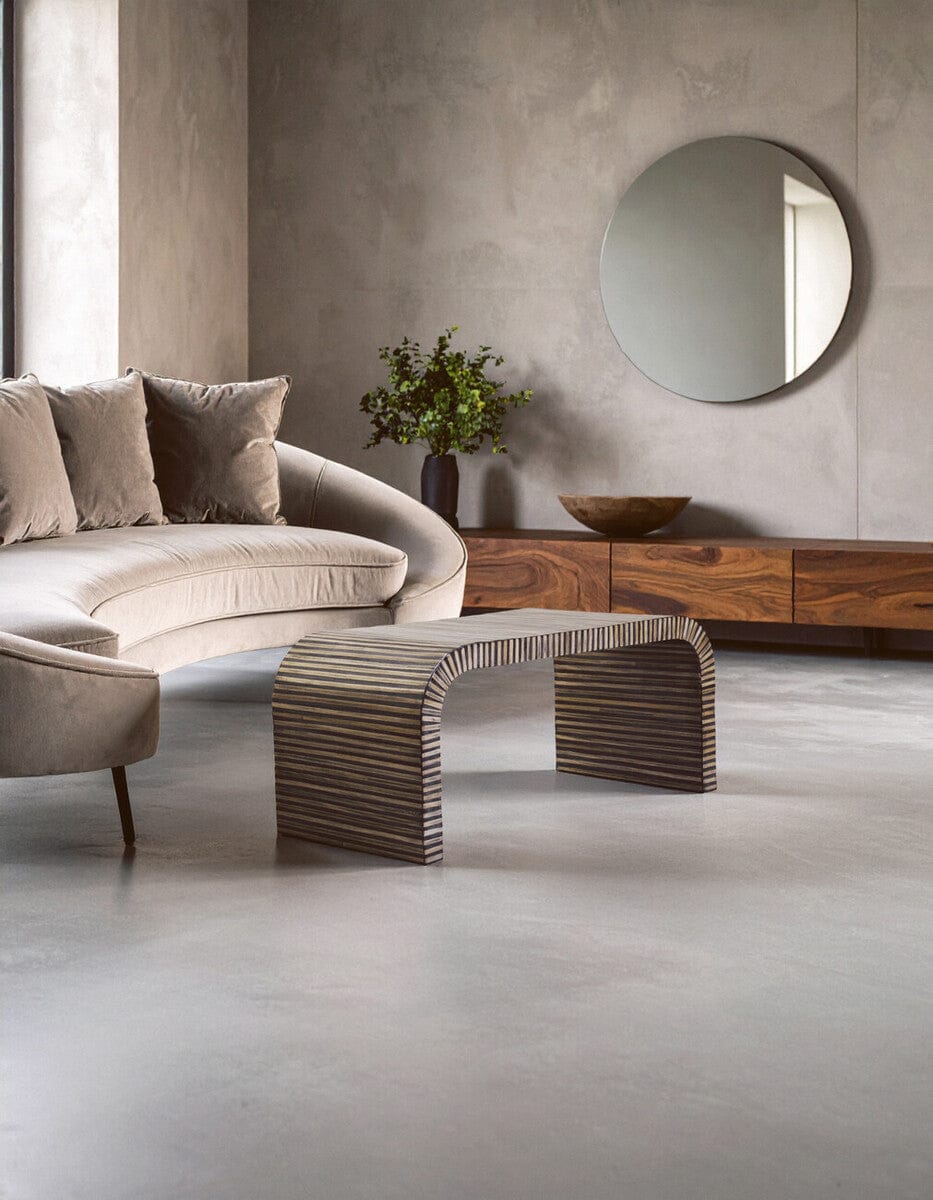 Bambusa Bamboo Inlay Curved Coffee Table - Image 12