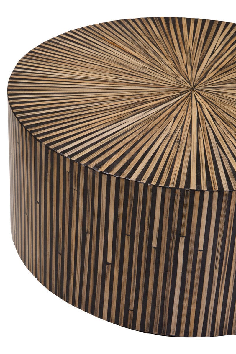 Bambusa Bamboo Inlay Round Coffee Table - Image 2