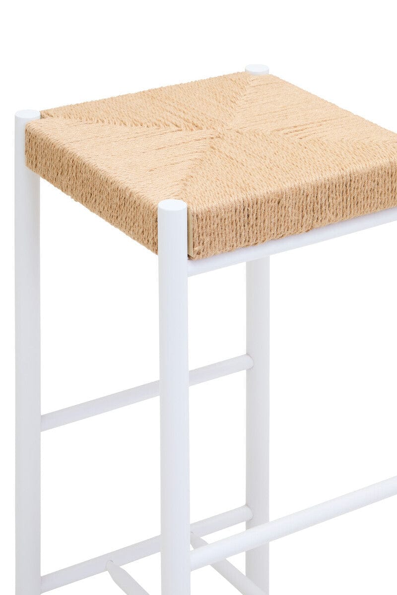 Bandar Natural Rope and White Bar Stool - Image 4