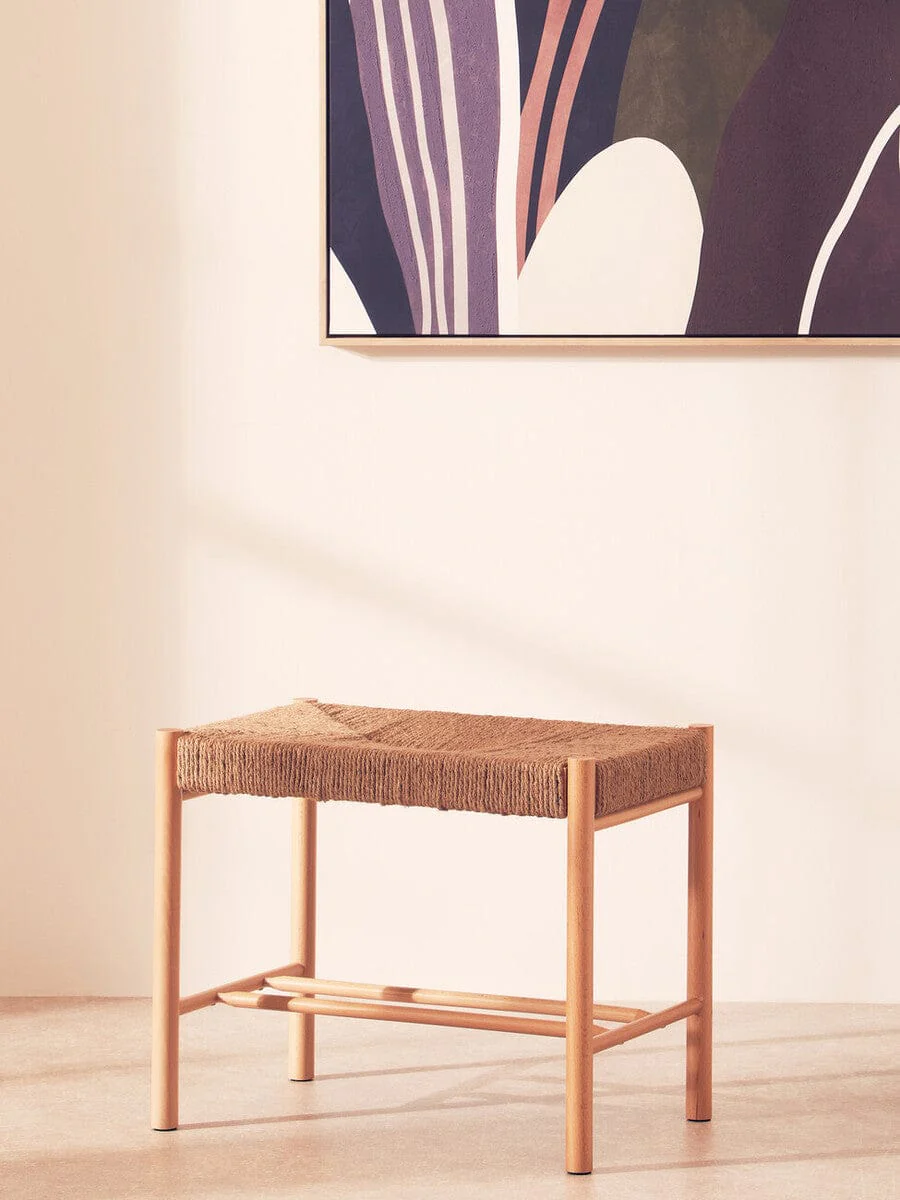 Bandar Natural Rope Weave Small Bench - Image 10