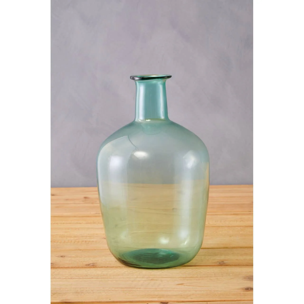 Bexley Blue Small Bottle Neck Recycled Glass Vase - Image 5