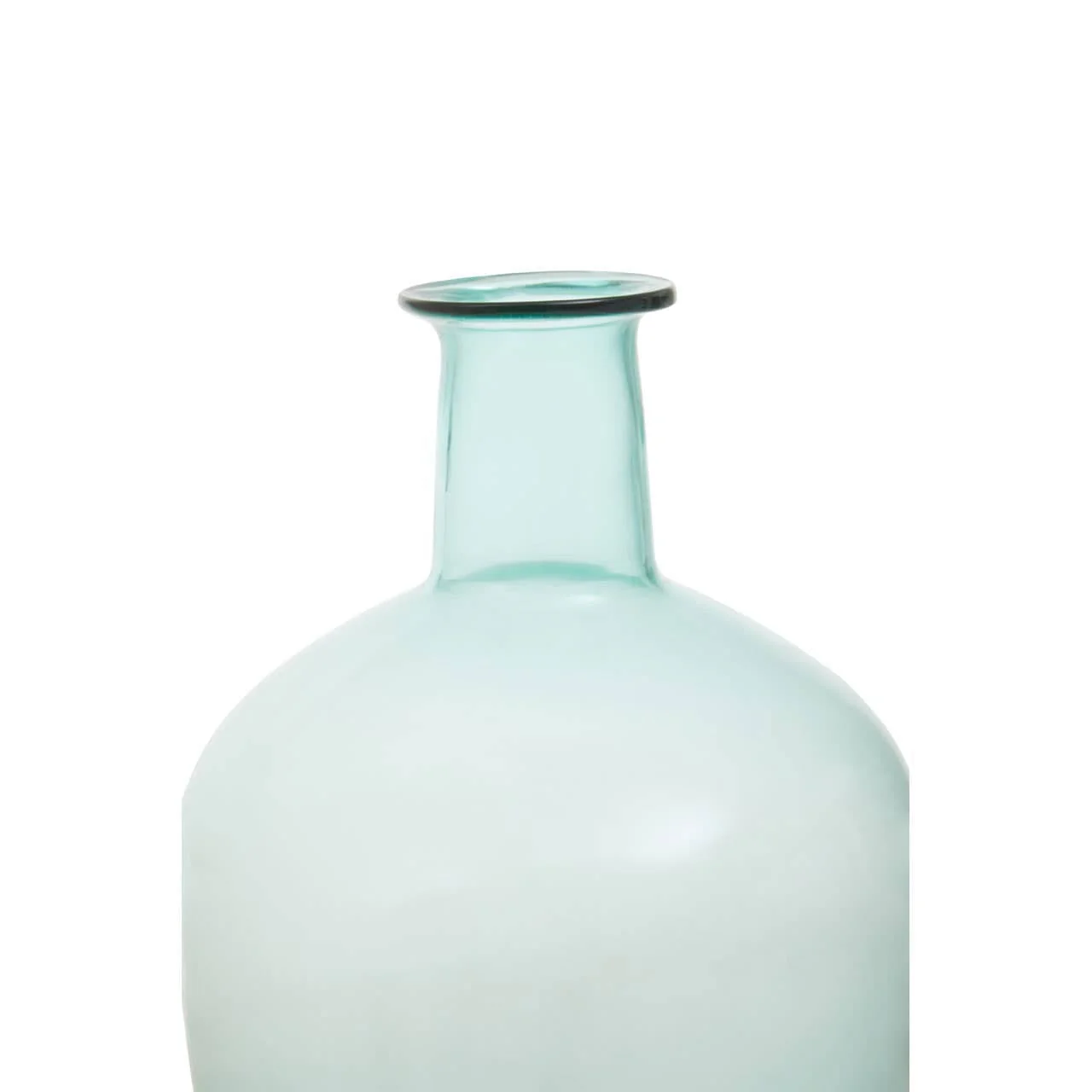 Bexley Blue Small Bottle Neck Recycled Glass Vase - Image 6