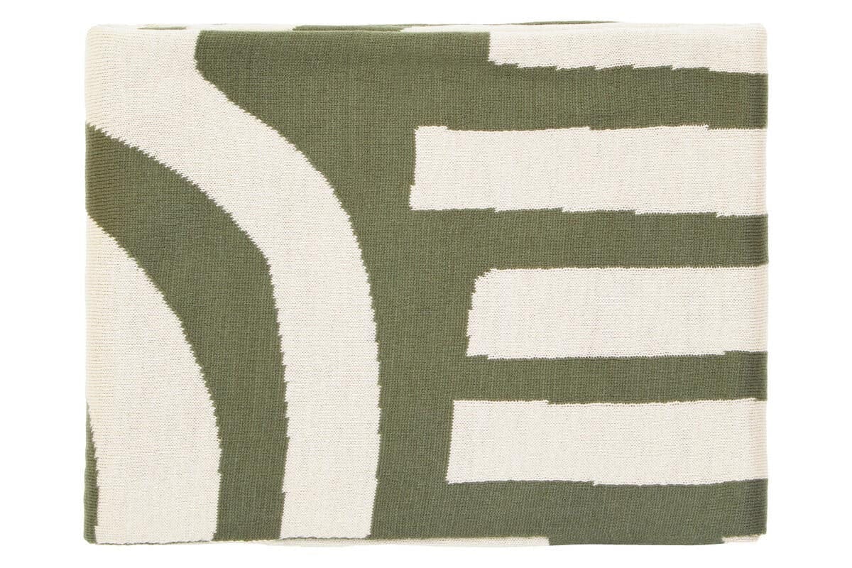 Bosie Ozella Natural And Green Throw - Image 3