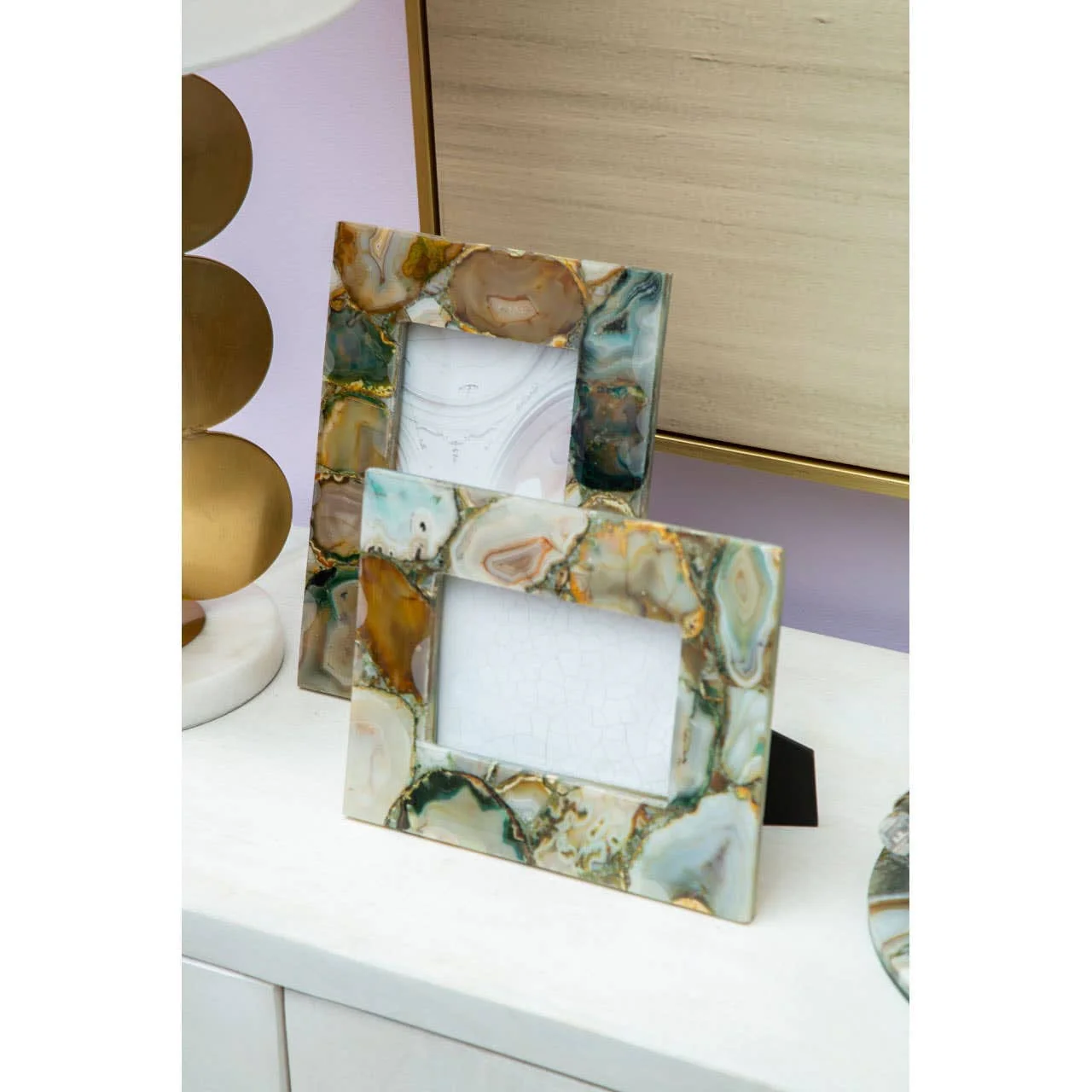 Bowerbird Large Green Agate 5In X 7In Photo Frame - Image 4
