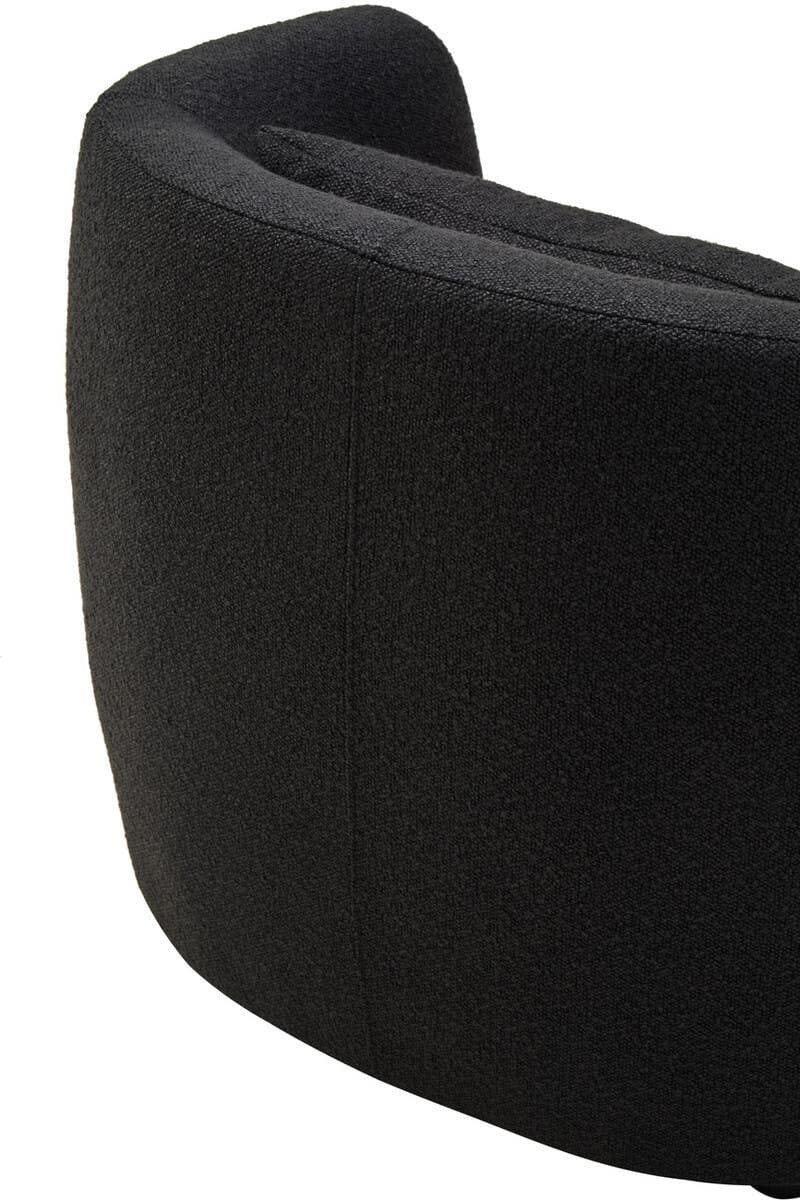 Bruge Textured Black Curved Chair - Image 9