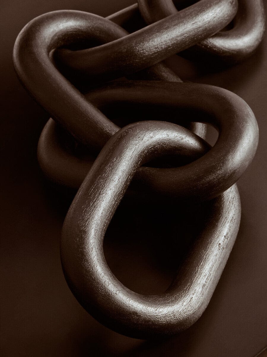 Cato Black Wood Five Link Chain Decor - Image 6
