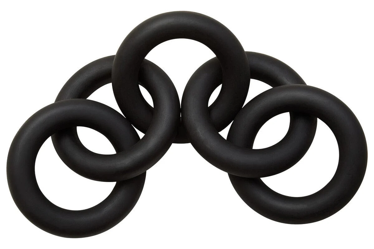 Cato Black Wooden 5 Link Chain Decor