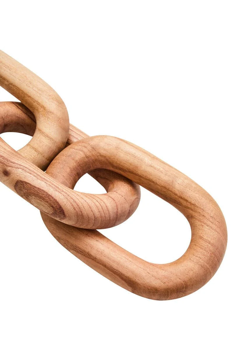 Cato Natural Wood 3 Link Chain Decor - Image 3
