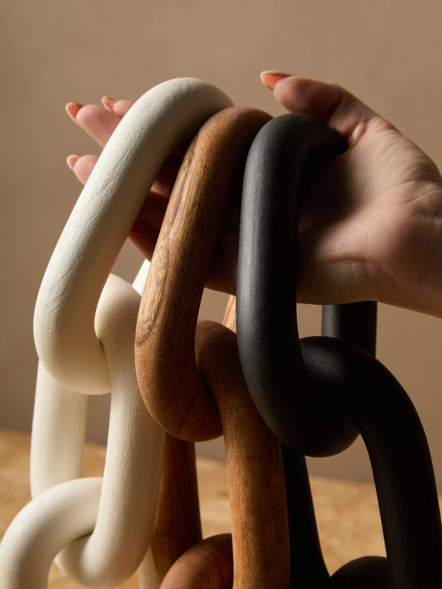 Cato White Wood 5 Link Chain Decor - Image 10