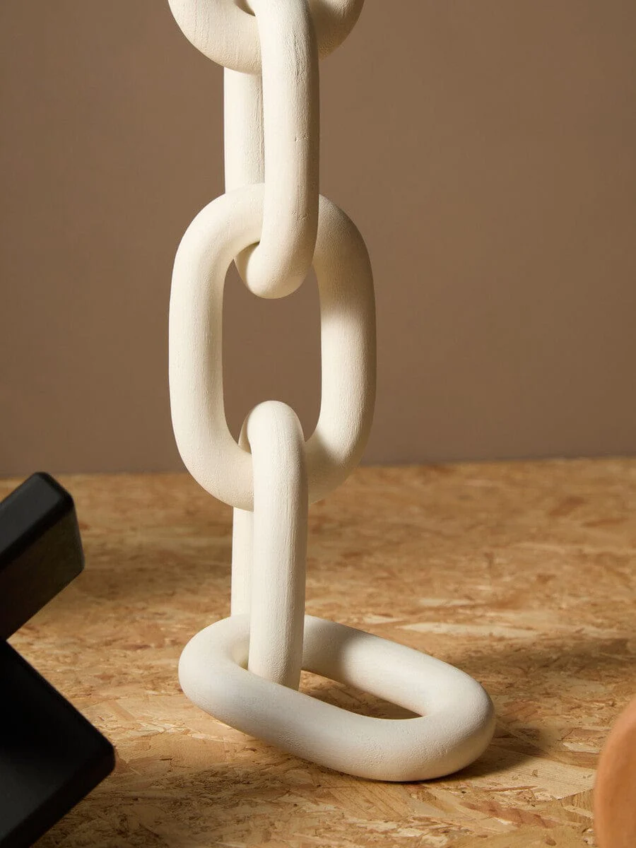Cato White Wood 5 Link Chain Decor - Image 14