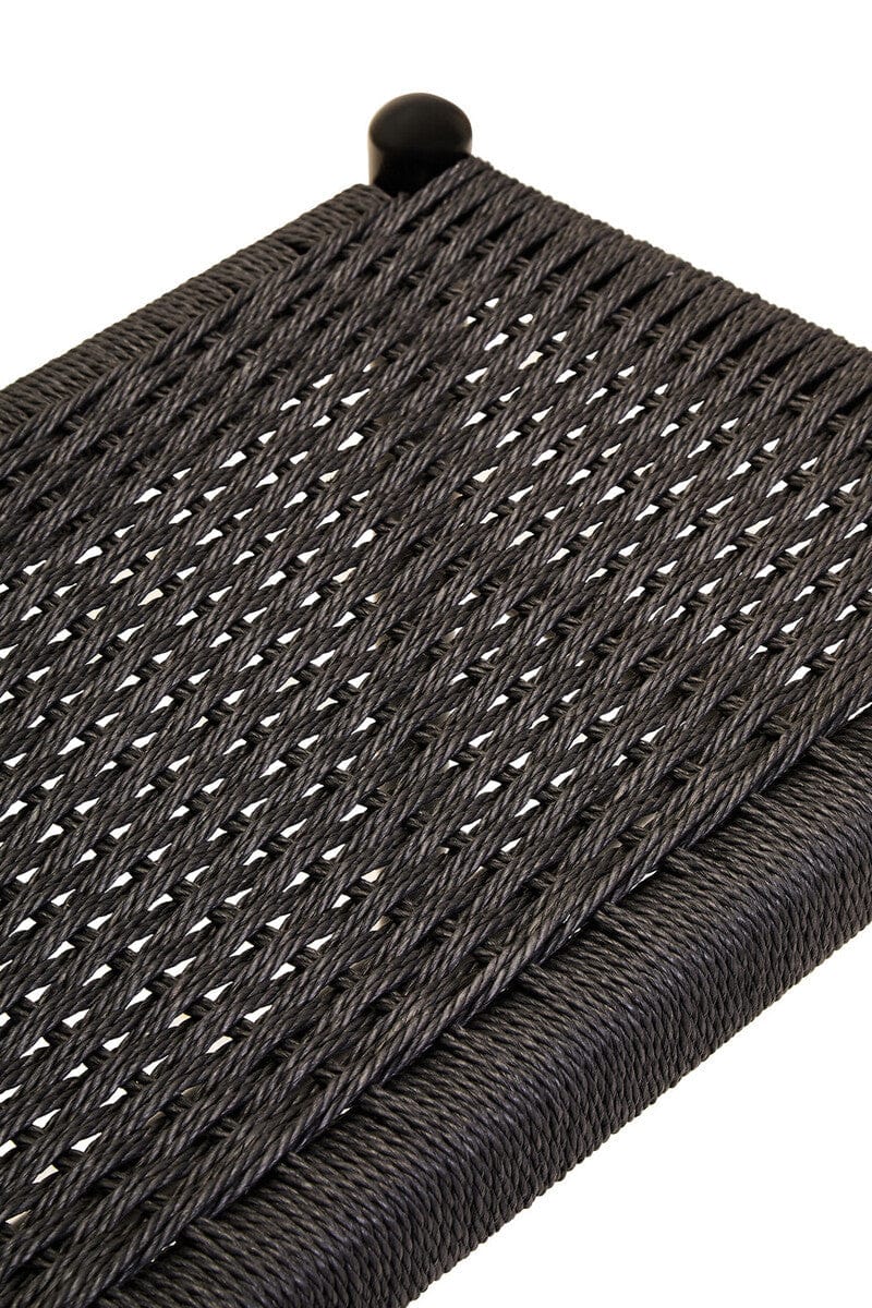 Cebu Black Rope and Elm Wood Bench - Image 6