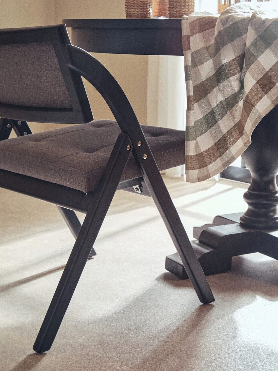 Cebu Grey and Black Elm Wood Folding Chair - Image 14