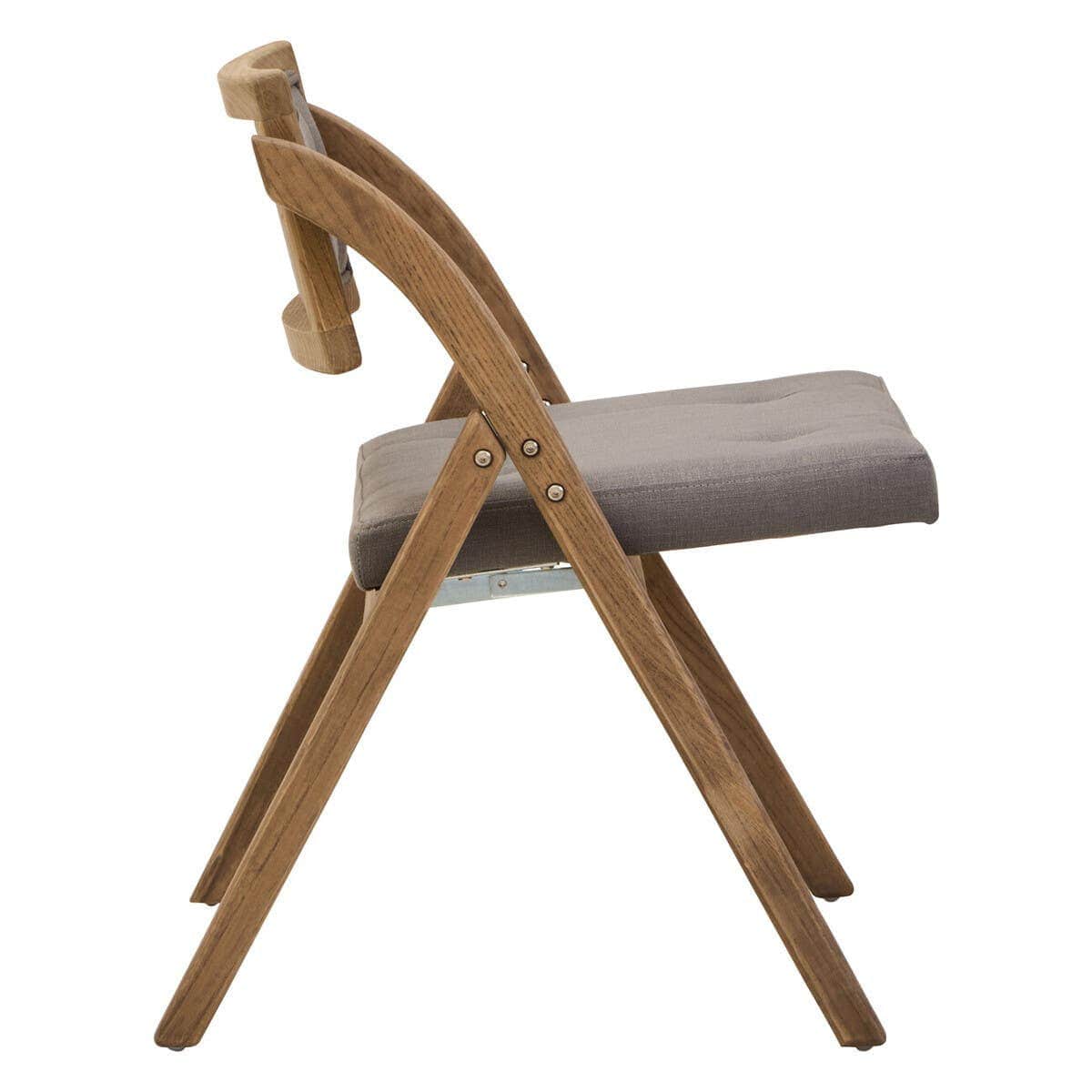 Cebu Grey Wash Elm Wood Folding Chair - Image 3