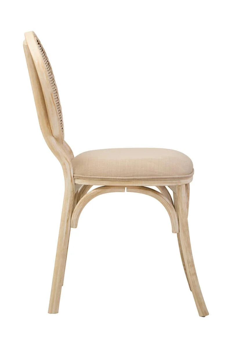 Cebu White Wash Elm Wood Dining Chair - Image 3