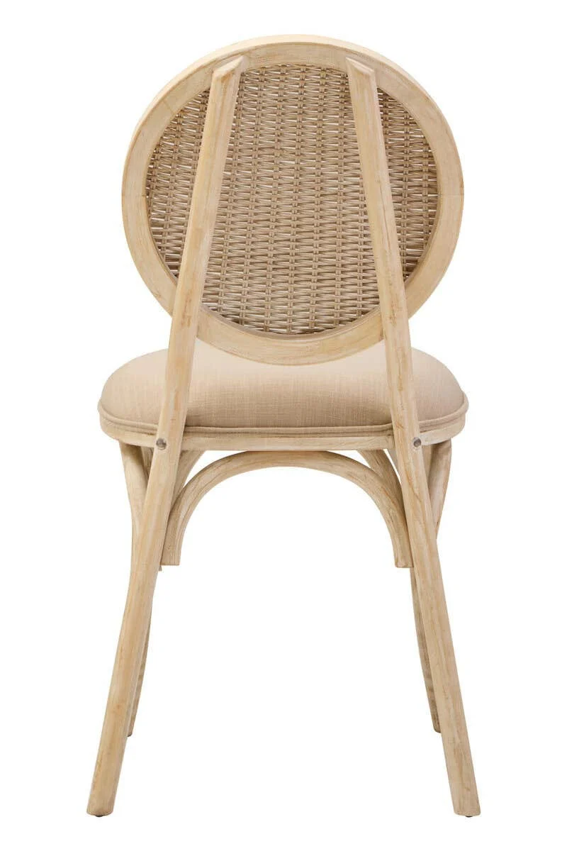 Cebu White Wash Elm Wood Dining Chair - Image 4