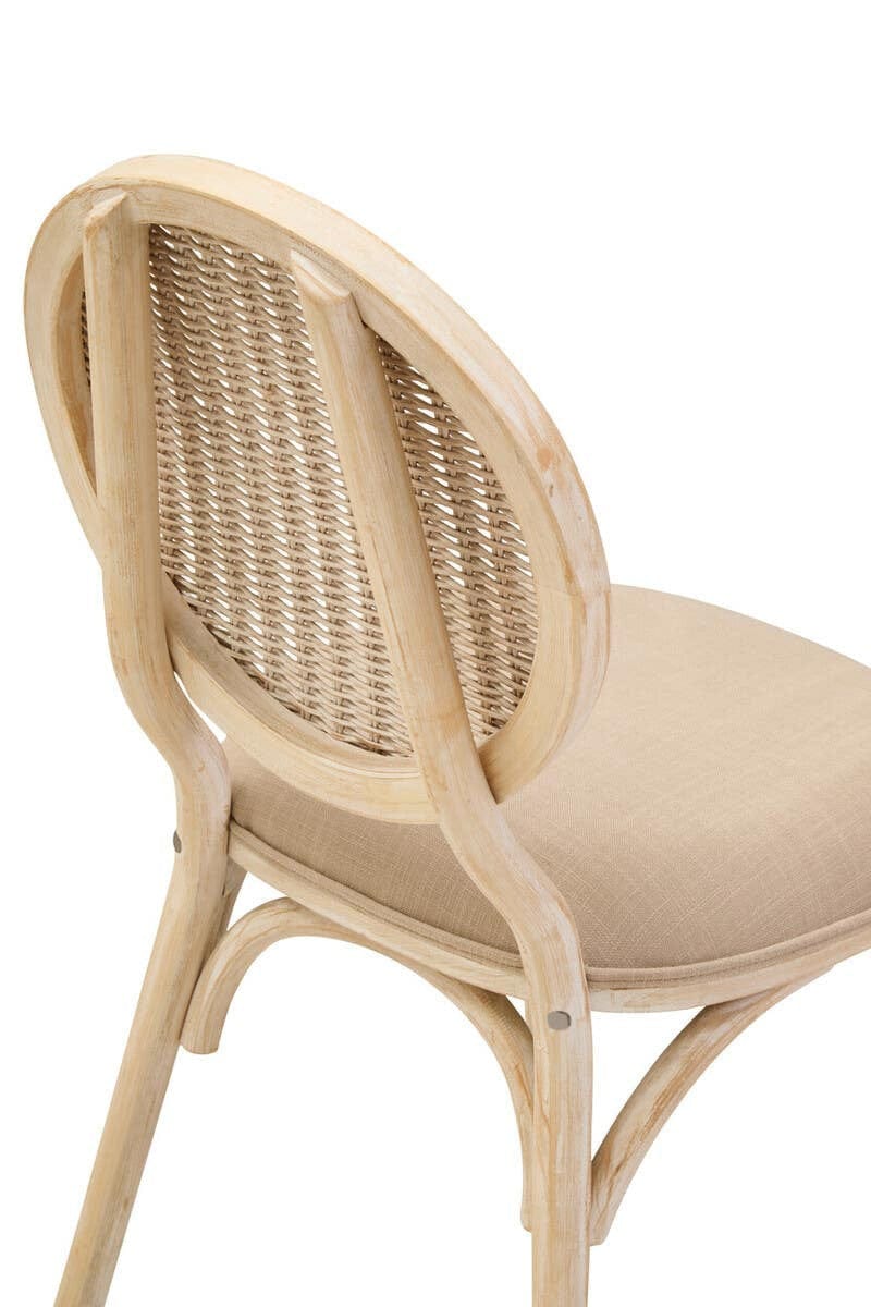 Cebu White Wash Elm Wood Dining Chair - Image 9