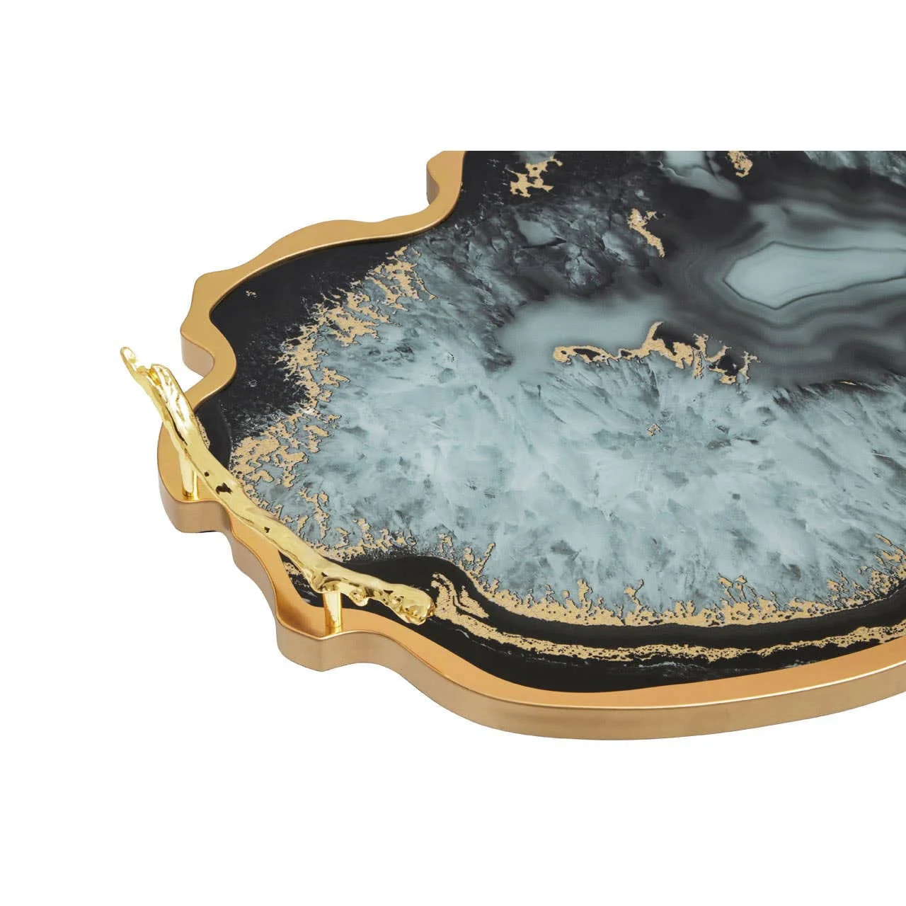 Celina Black And Gold Agate Tray - Image 6