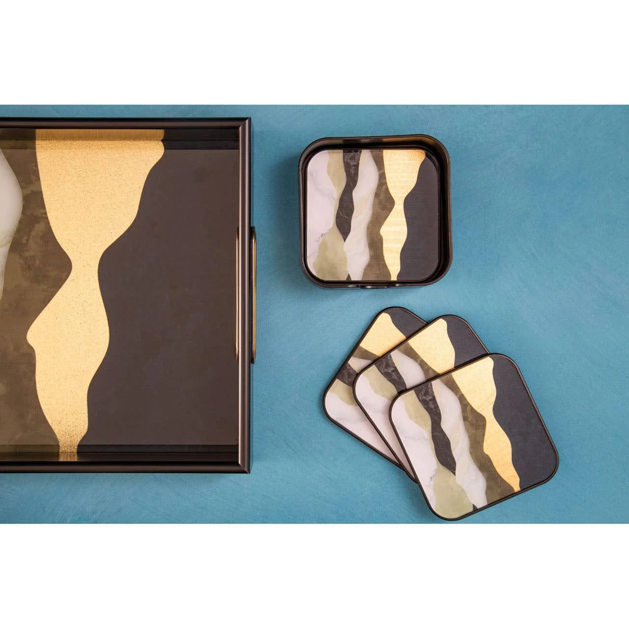 Celina Set Of Two Assorted Colour Rectangular Trays - Image 8
