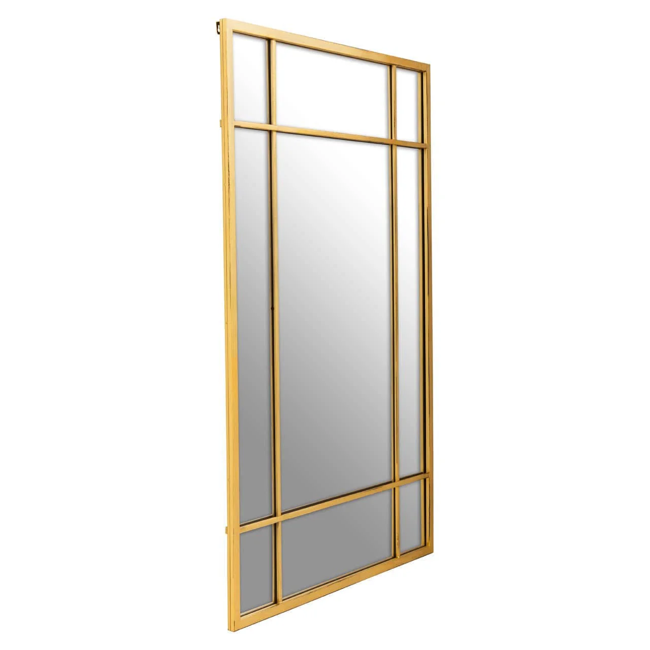 Charlene Brushed Gold Rectangular Wall Mirror - Image 2