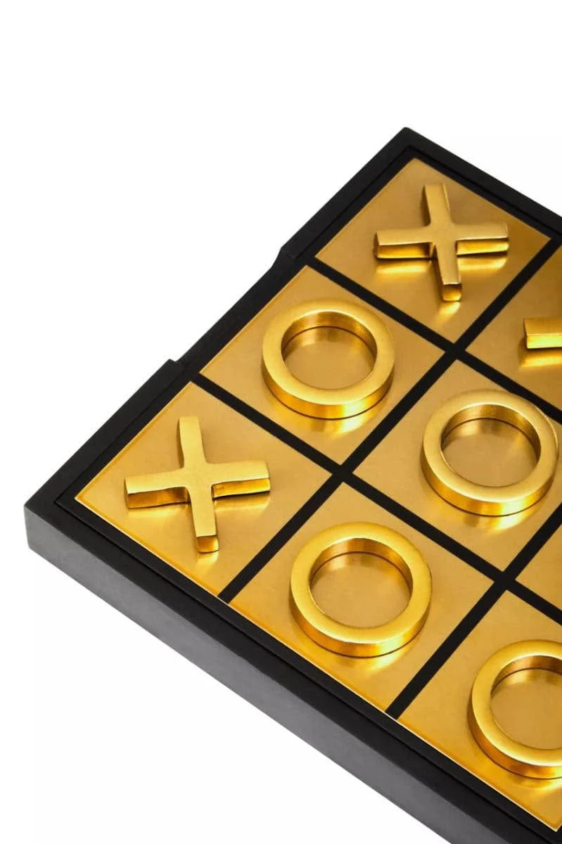 Churchill Games Black And Gold Aluminium Noughts and Crosses - Image 4