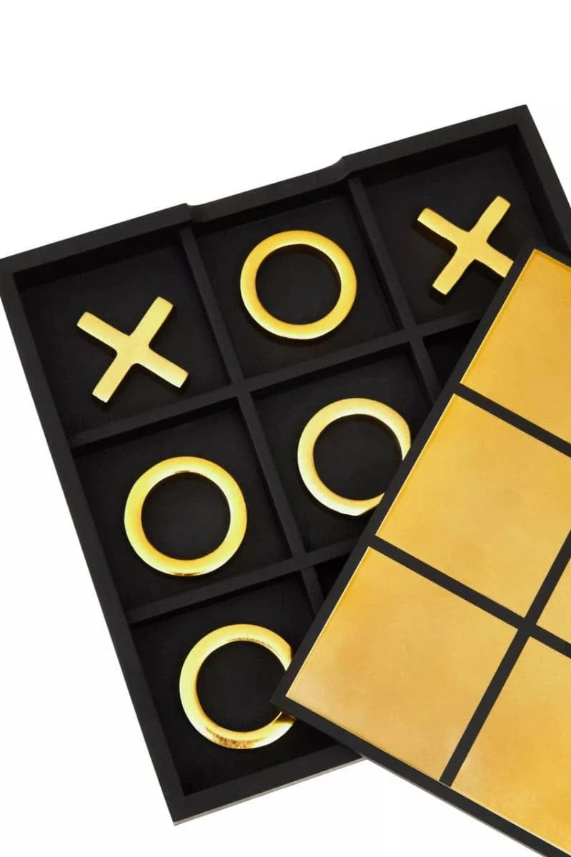 Churchill Games Black And Gold Aluminium Noughts and Crosses - Image 5