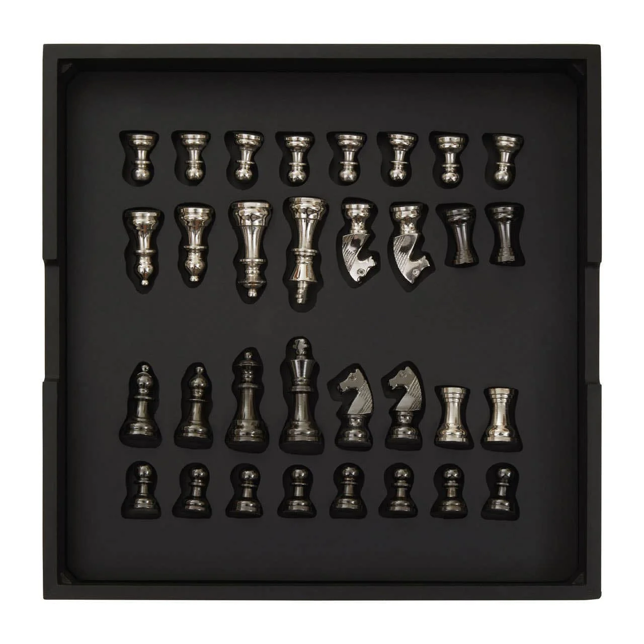 Churchill Games Black and Silver Chess Set - Image 4