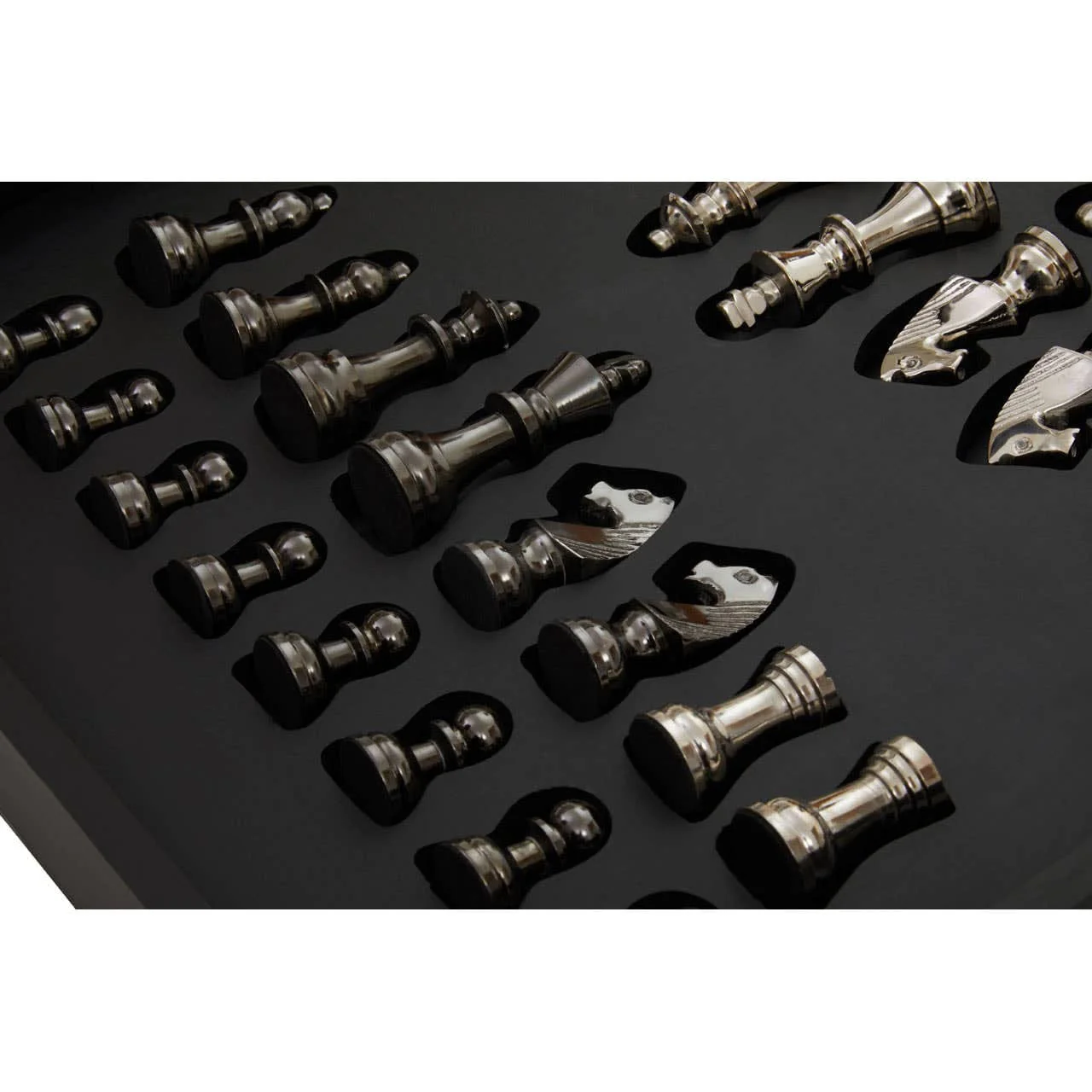 Churchill Games Black and Silver Chess Set - Image 6