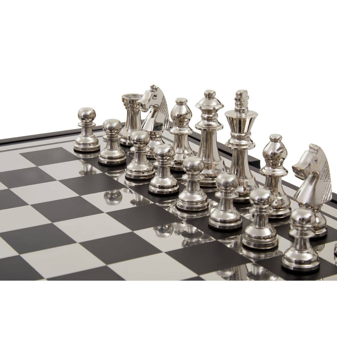 Churchill Games Black and Silver Chess Set - Image 9