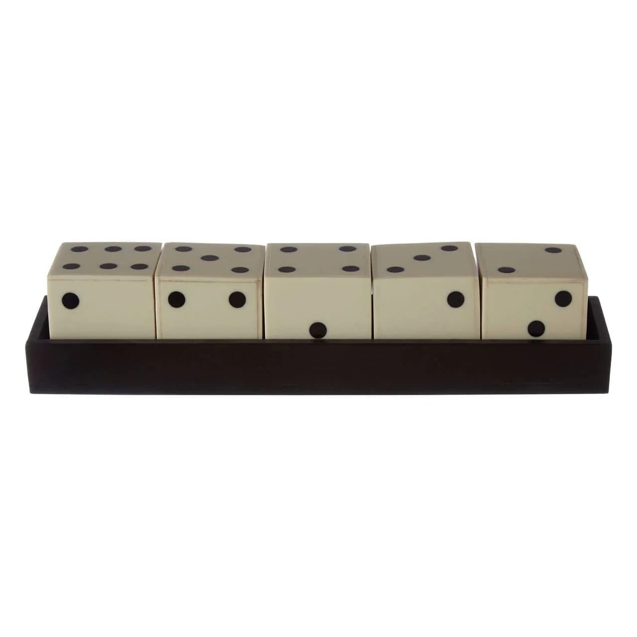 Churchill Games White and Black 5 Dice Set